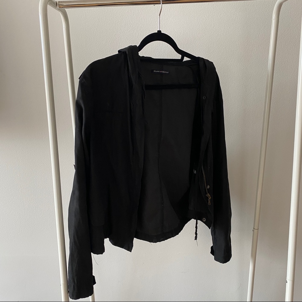 Brandy Melville Black Windbreaker / Rain Coat